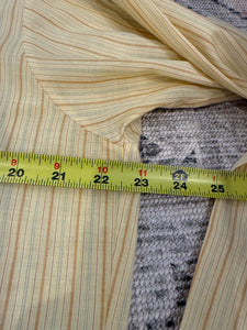Vintage 80s Van Heusen Yellow Striped Collared Shirt(M)