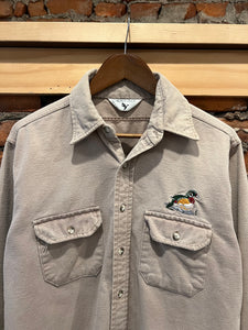 Vintage Embroidered Duck Button Up Shirt (M/L)