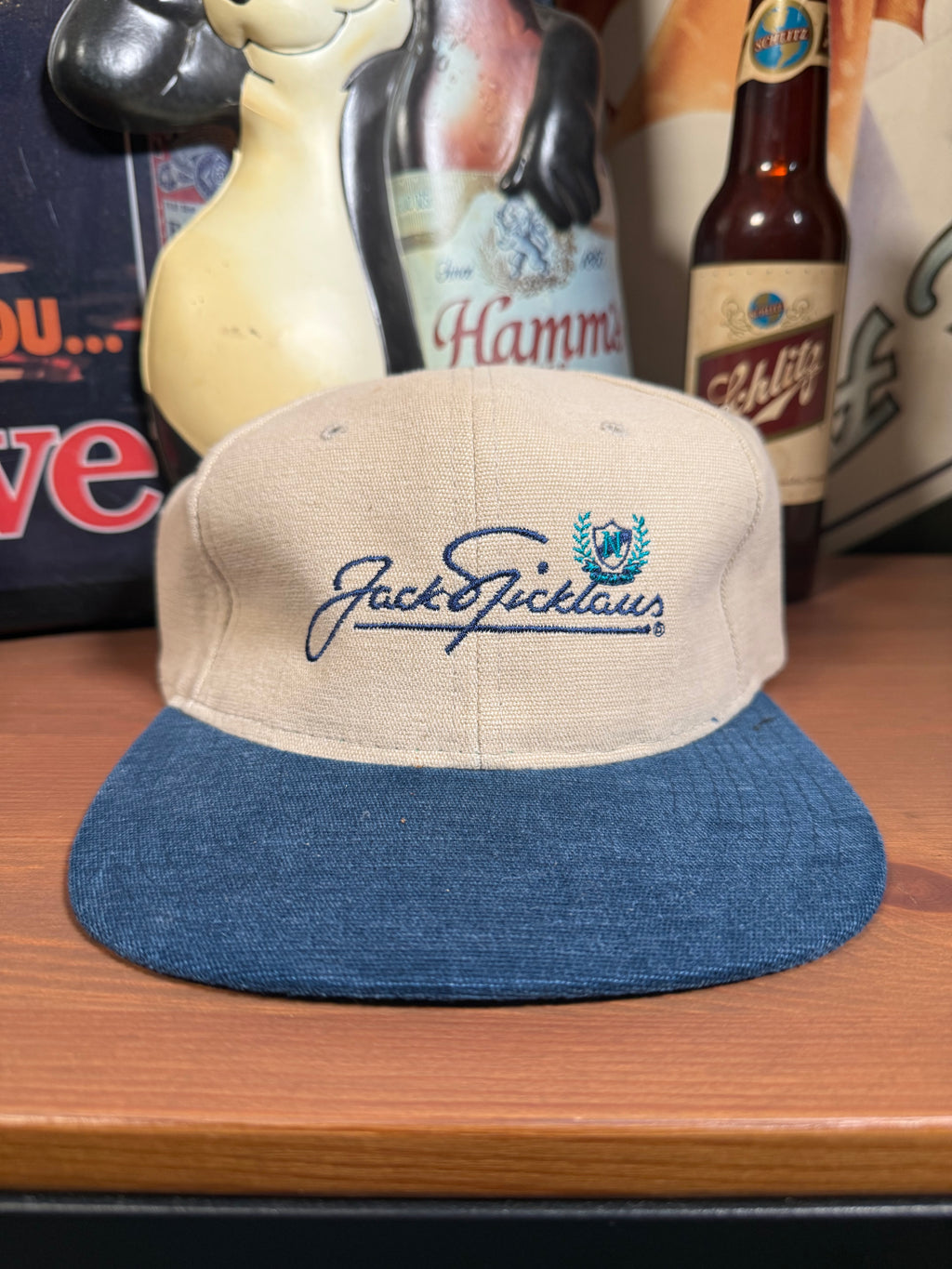Vintage Jack Nicklaus Golf Leather Strap Hat