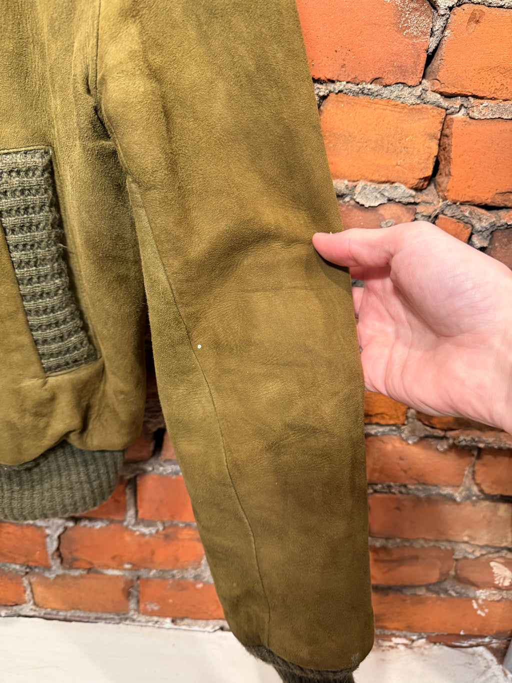Vintage 1950s Suede DuPont Quilon Jacket (M)