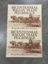 Load image into Gallery viewer, Vintage 1976 Wrangler Bicentennial Wagon Trail Pilgrimage Poster (23x35inch)
