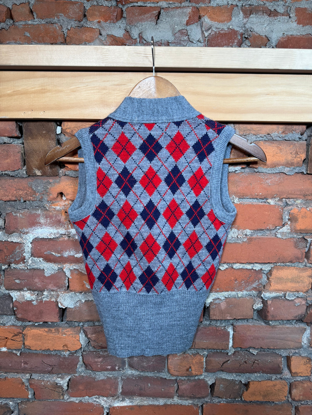 Vintage 70s Cardigan Sweater Vest (WS)
