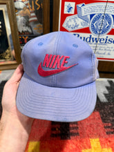 Load image into Gallery viewer, Vintage 80s Faded Blue Nike Snapback Hat (S/M)
