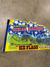 Load image into Gallery viewer, Vintage Six Flags Scream Machine Ride Pennant
