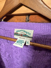 Load image into Gallery viewer, Vintage Purple Merino Wool Knit Sweater (WXL)
