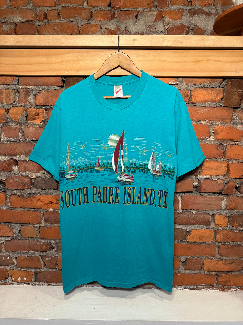 Vintage 90s South Padre Island Double Sided Tee (L)