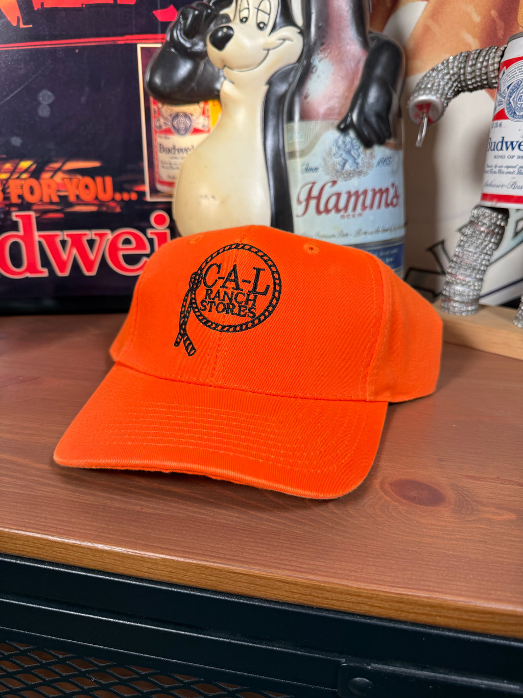 Vintage CAL Ranch Stores Orange Snapback Hat