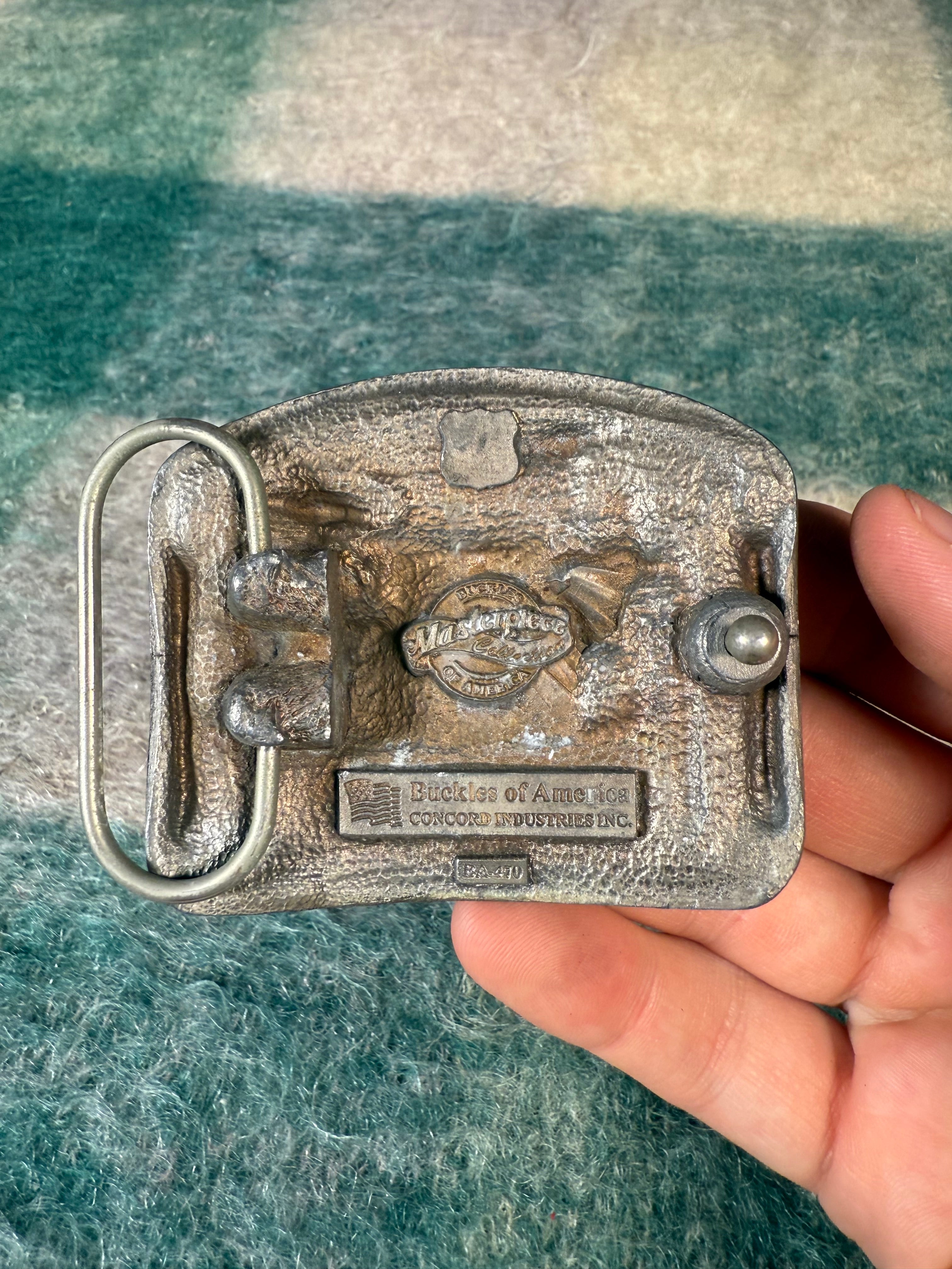 Vintage Colorful Drum Set Belt Buckle
