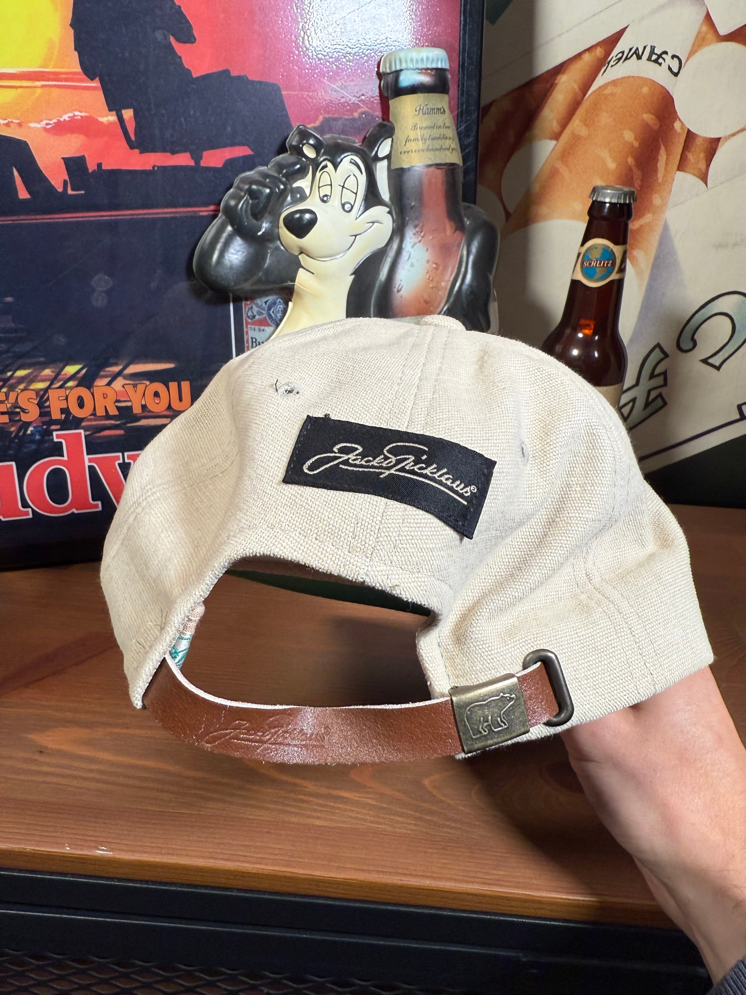 Vintage Jack Nicklaus Golf Leather Strap Hat