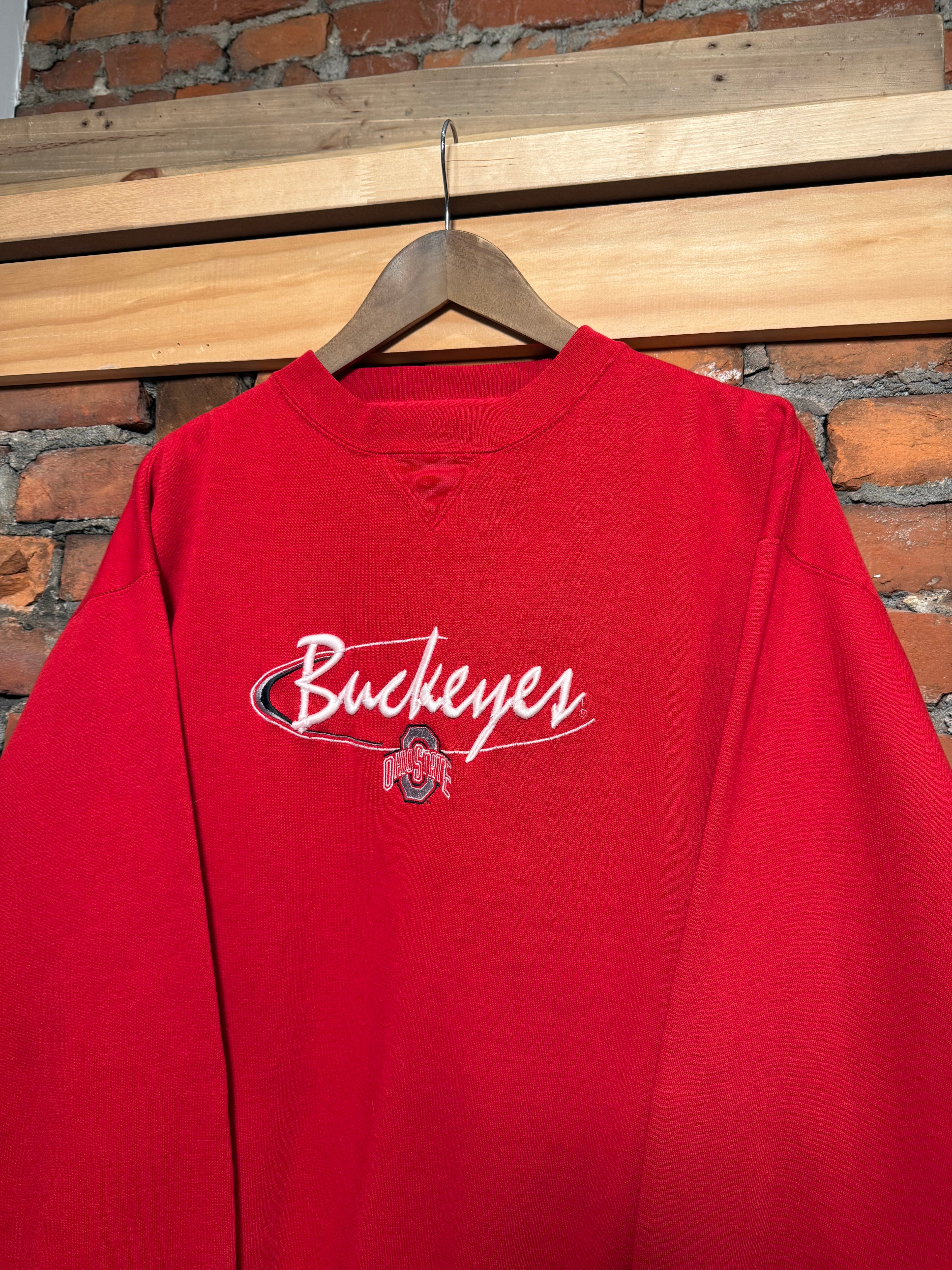 Vintage 90s Ohio State Embroidered Crewneck (L)