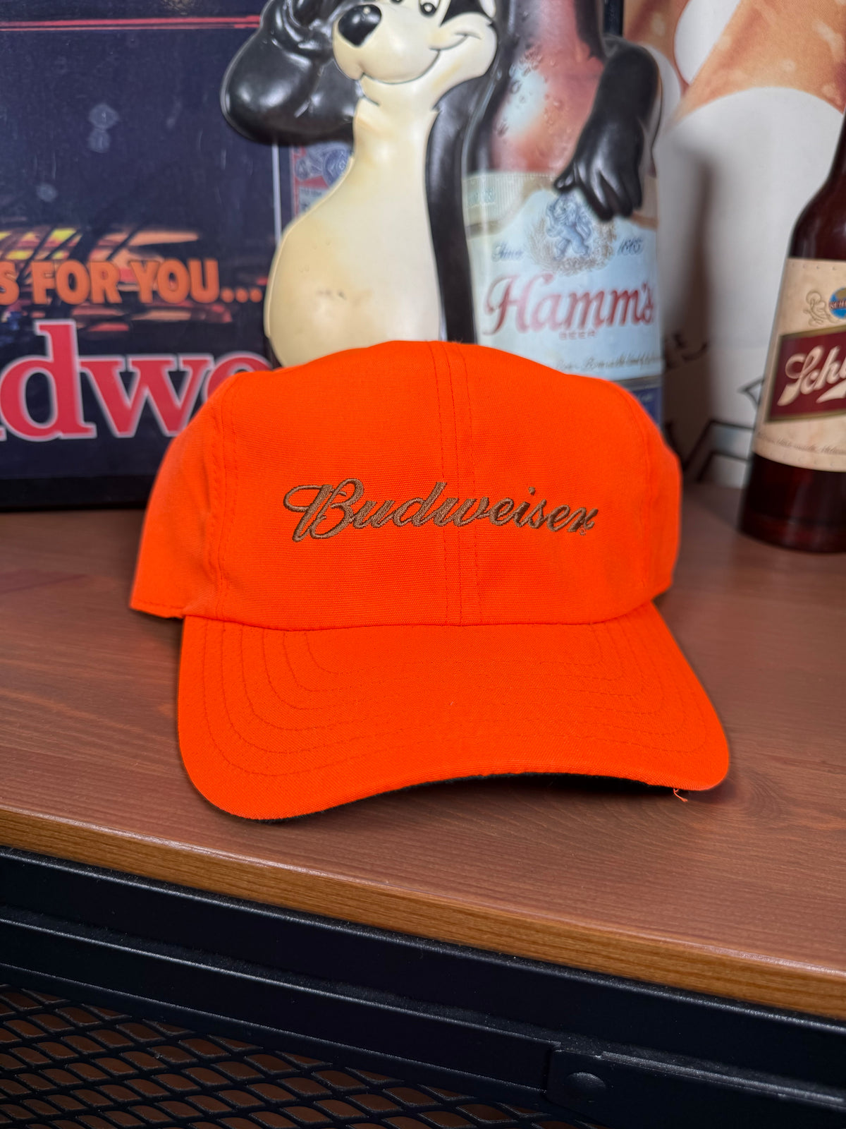 Vintage 2001 Budweiser Orange Snapback Hat