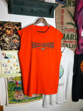 Load image into Gallery viewer, Vintage Harley Davidson Orange Myrtle Beach Cutoff Shirt (XL)
