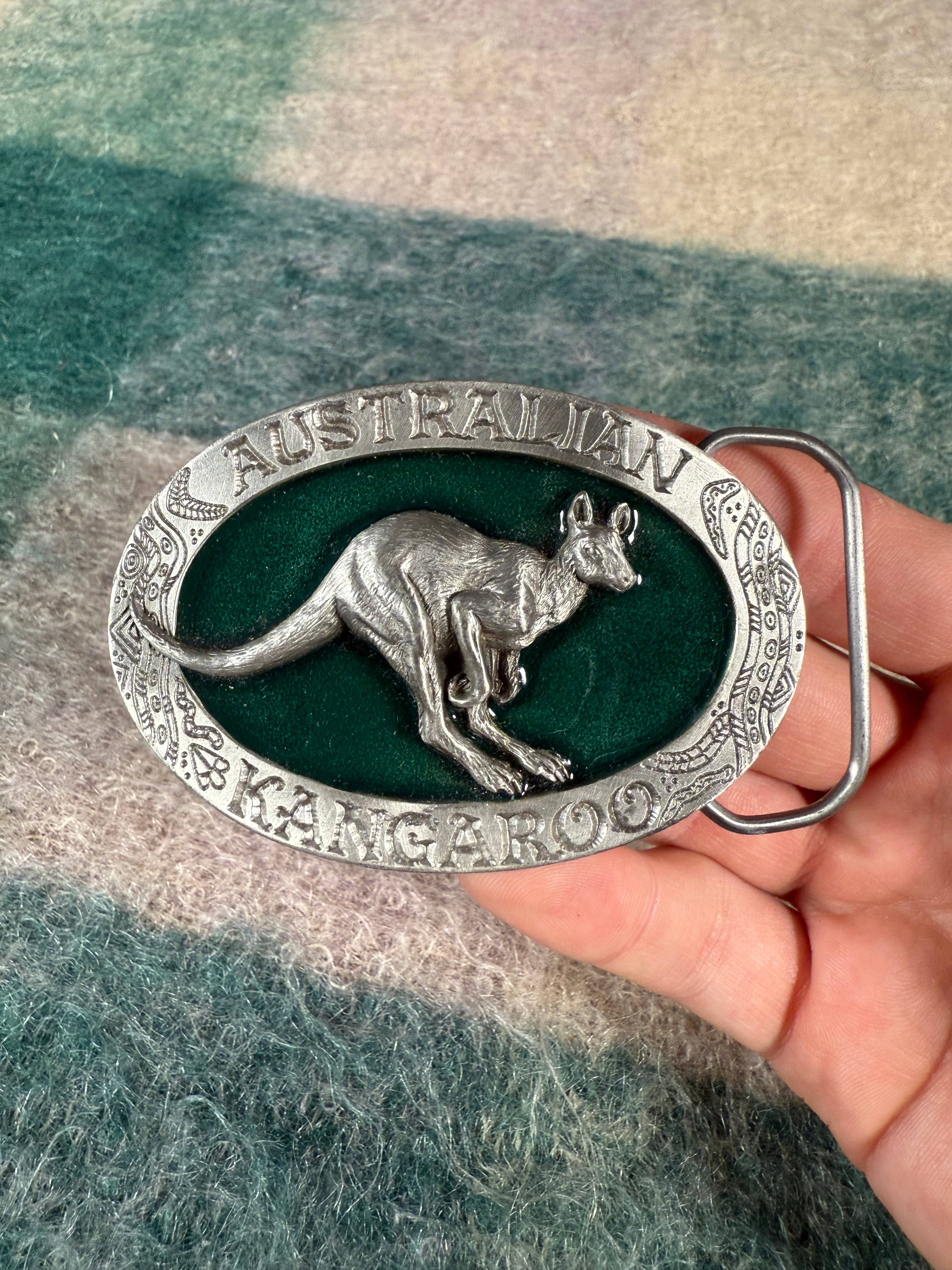 Vintage Australian Kangaroo Belt Buckle