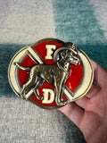 Vintage Fire Department Dalmatian Belt Buckle
