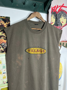 Vintage 90s Distressed Greenwich Village Cutoff Shirt (XL)