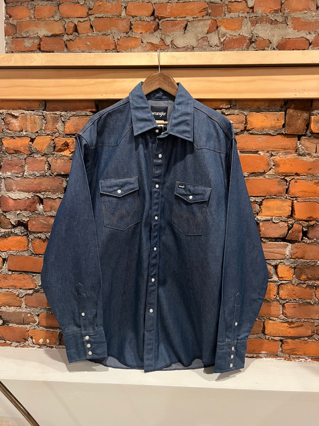 Vintage Wrangler Pearl Snap Denim Shirt (2XL)