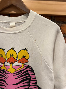 Vintage Distressed Ducks In A Sweater Cut Crewneck (WL)