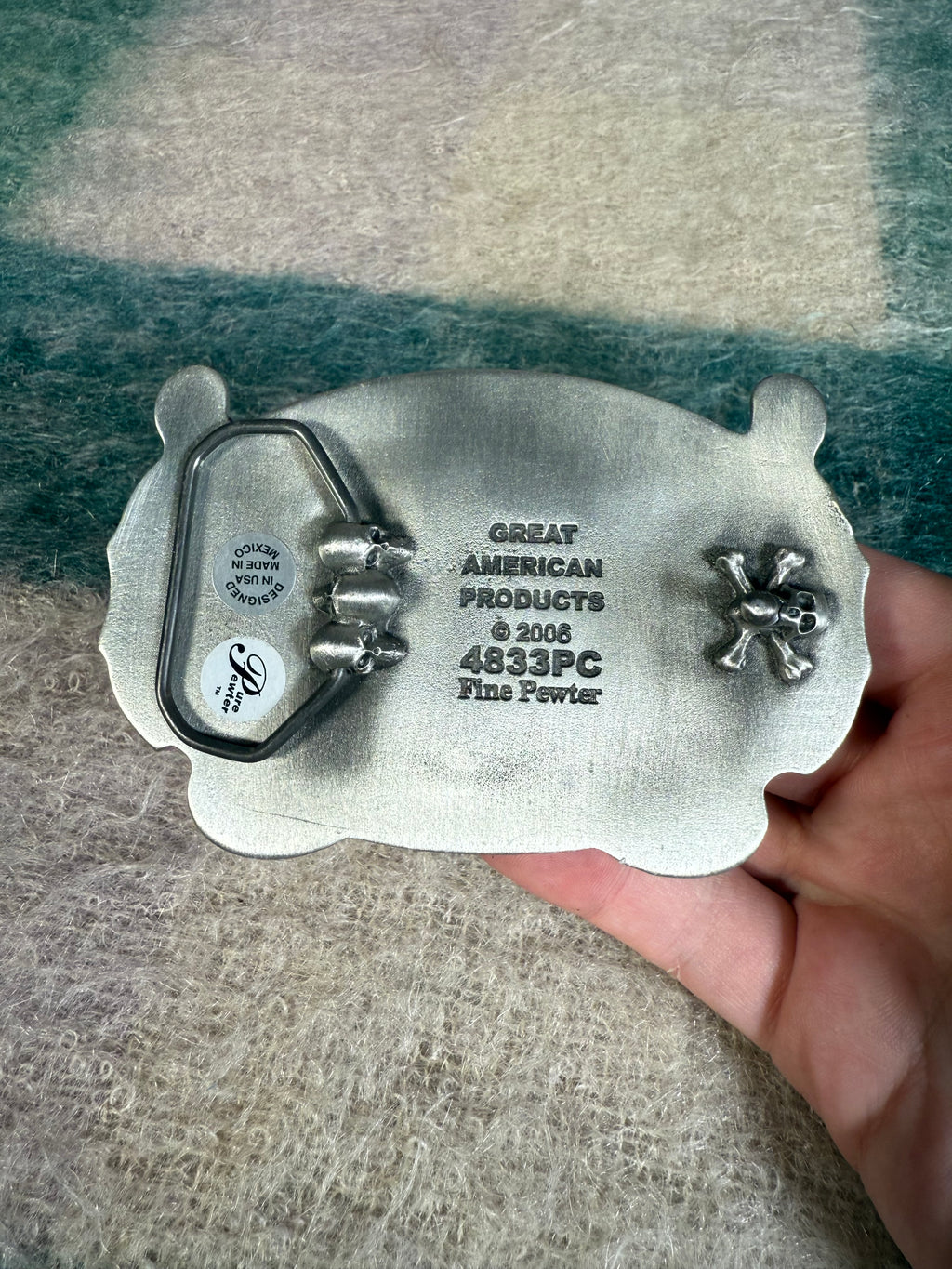 Vintage 2000s Skull Butterfly Belt Buckle