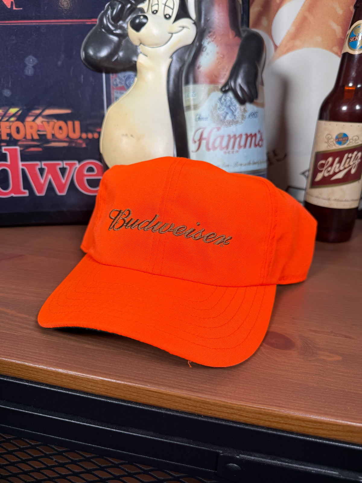 Vintage 2001 Budweiser Orange Snapback Hat