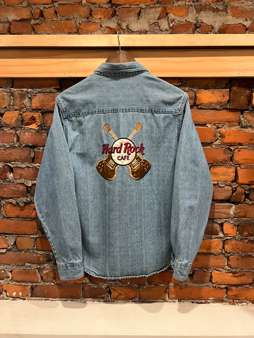 Vintage Hard Rock Cafe Embroidered Jean Shirt (WL)