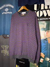 Load image into Gallery viewer, Vintage 90s Striped Golf Crewneck (L)
