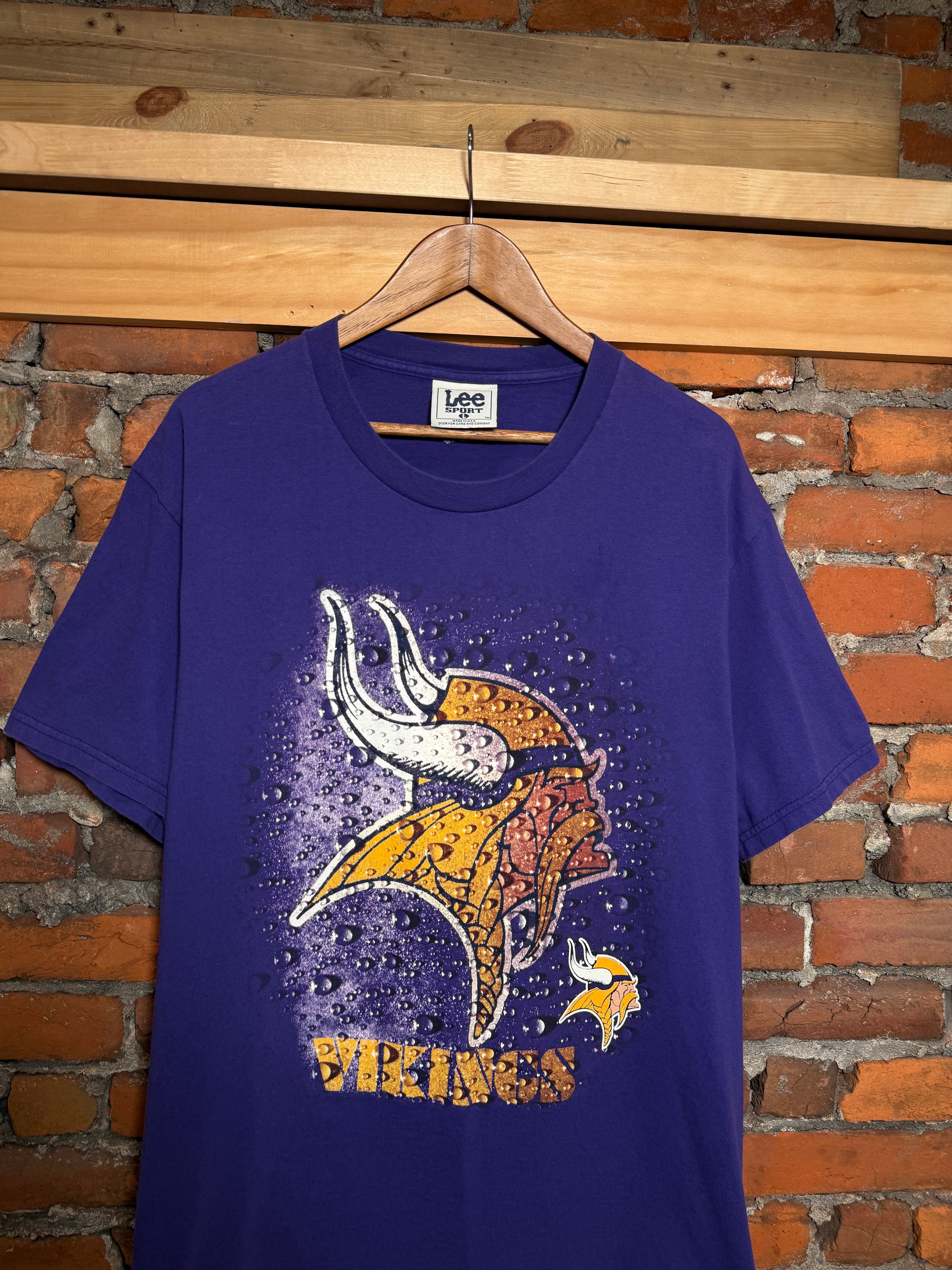 Vintage 90s Minnesota Vikings Water Drop T-Shirt (L)