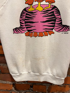 Vintage Distressed Ducks In A Sweater Cut Crewneck (WL)