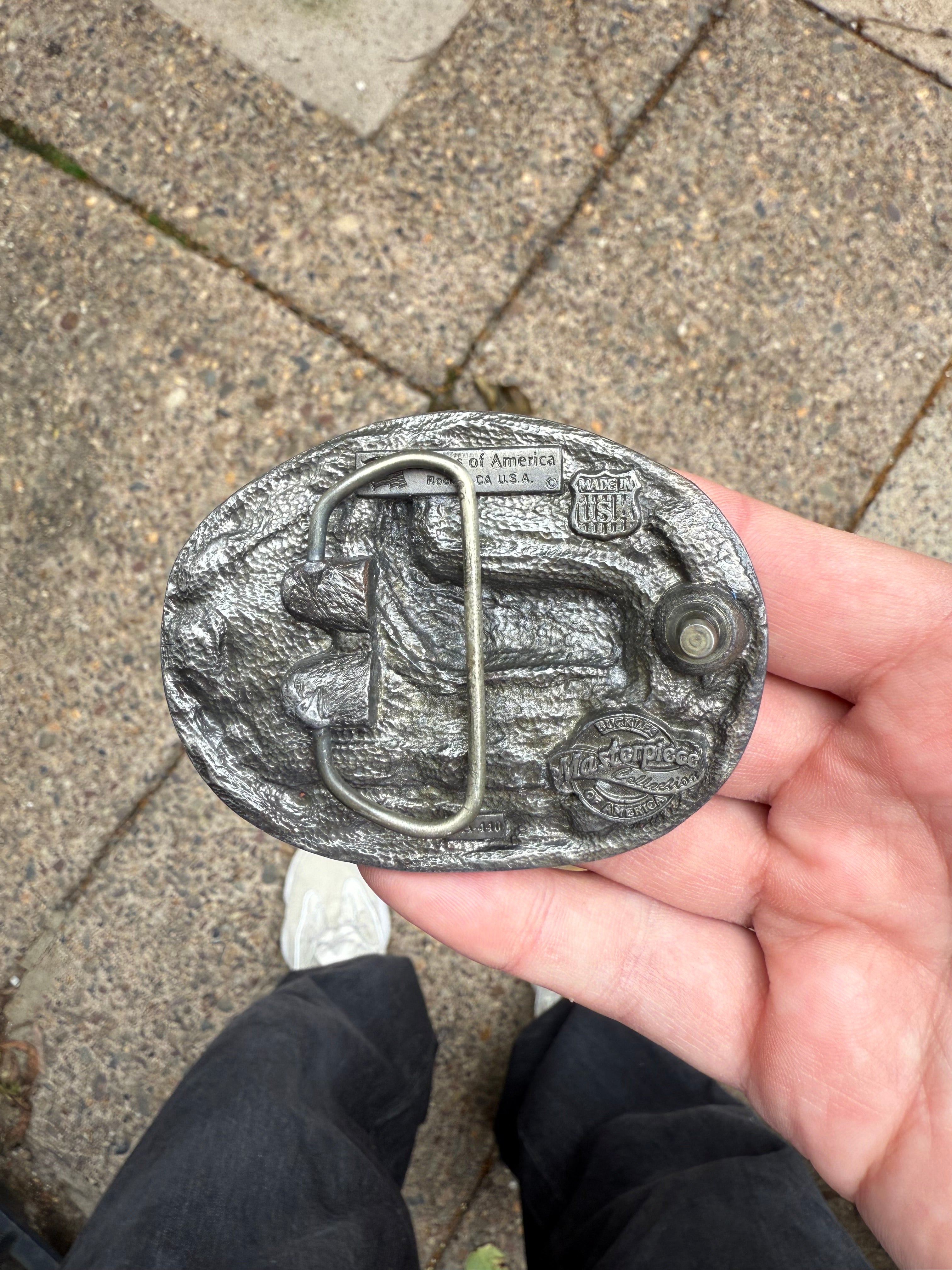 Vintage Multicolor Elk Belt Buckle