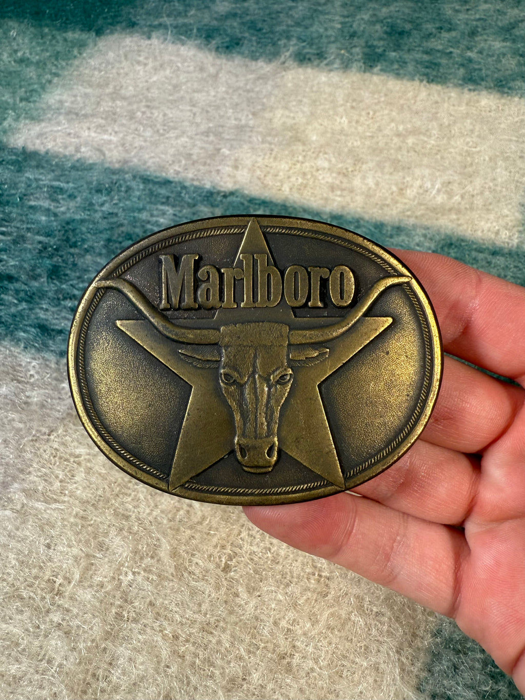 Vintage 1987 Marlboro Longhorn Belt Buckle