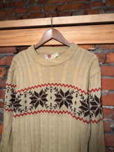 Load image into Gallery viewer, Vintage 70s Kings Road Sears Tan Knit Sweater (M)
