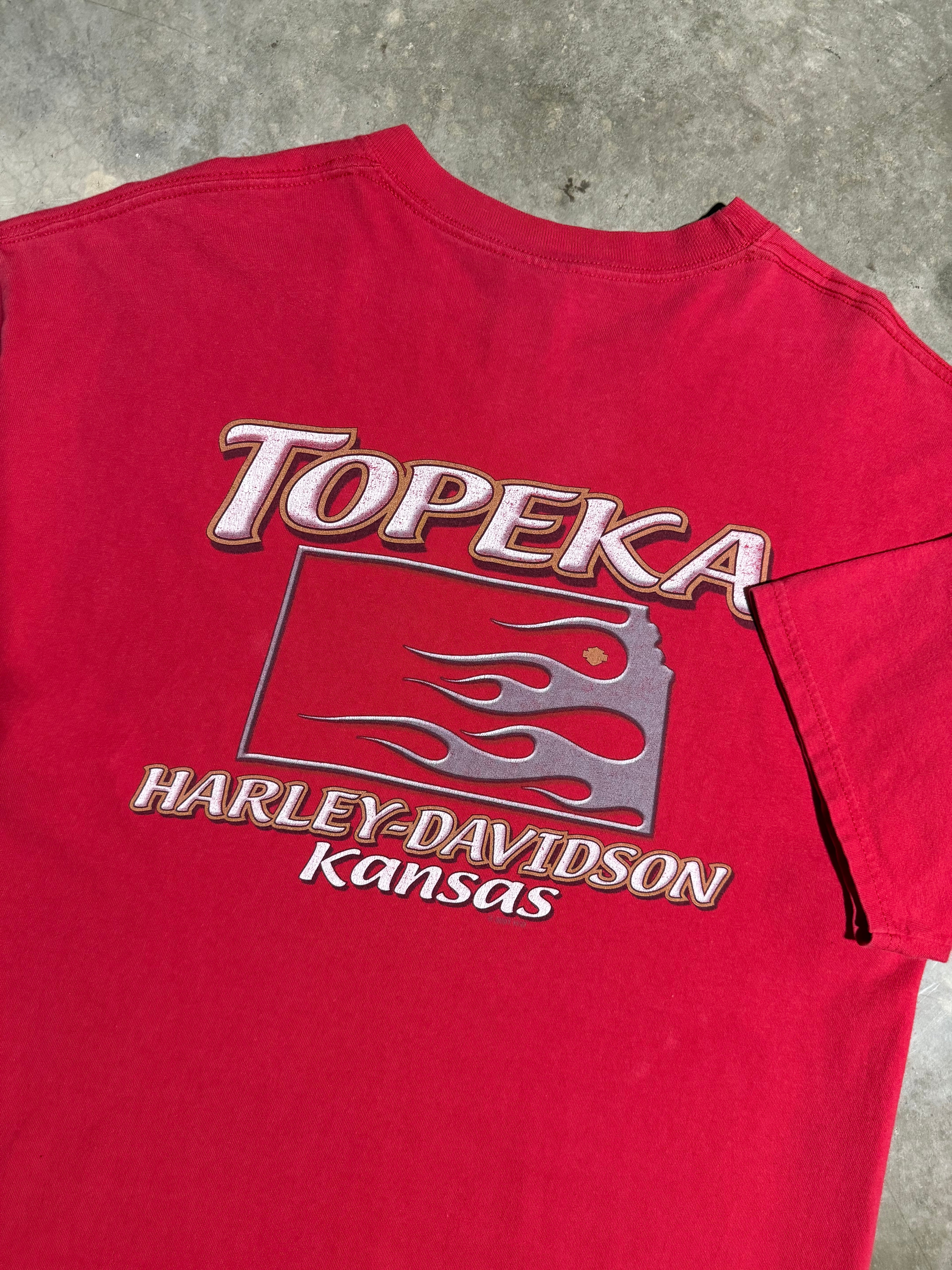 Vintage Harley Davidson Topeka Red Tee (XL)