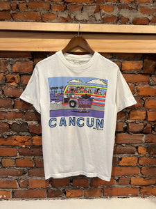 Vintage 90s Cancun Mexico Tour Bus Tee (M)