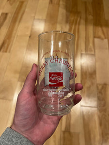 Lot of 2 Vintage 70s Coca-Cola Christmas Glasses