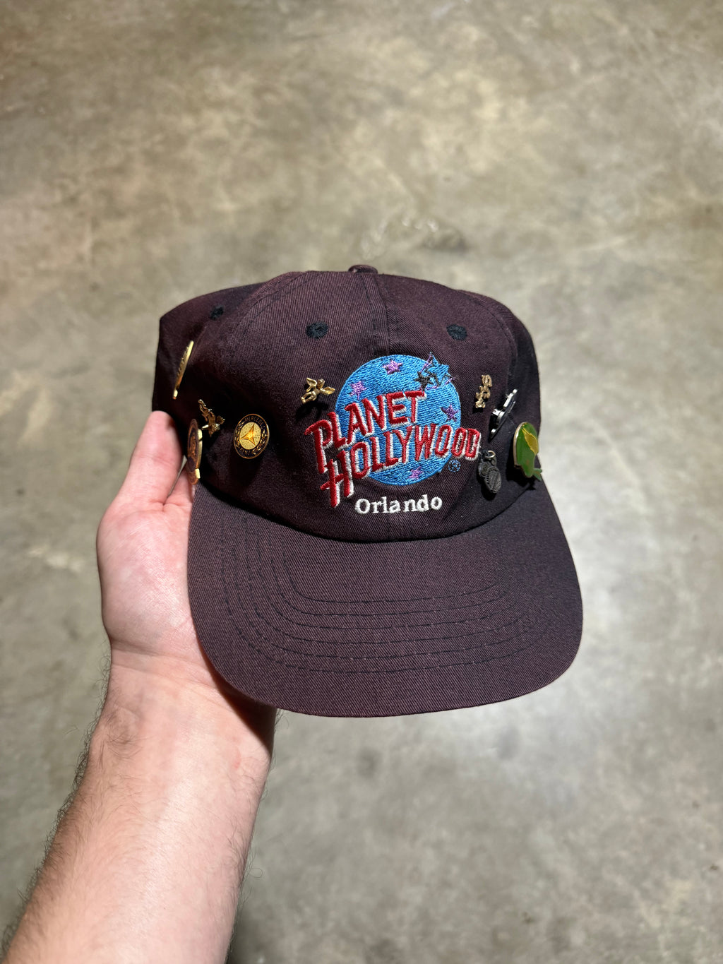 Vintage Planet Hollywood Hat with Pins