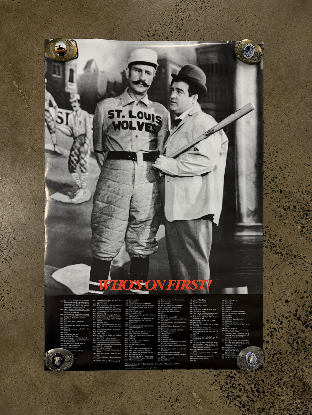 Vintage Who’s On First Poster (23x34.5)