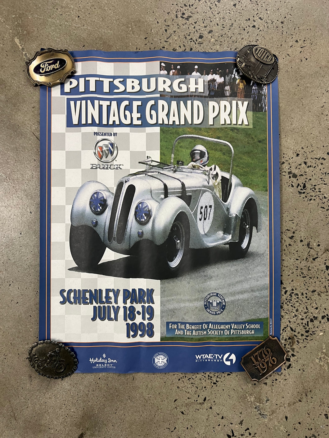 Vintage 1998 Pittsburgh Grand Prix Race Poster (18x24inch)