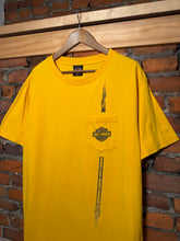 Load image into Gallery viewer, Vintage 2006 Yellow Harley Davidson Flame Pocket Tee (XL)
