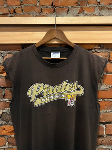 Vintage Faded Pittsburgh Pirates Cutoff Tee (XL)