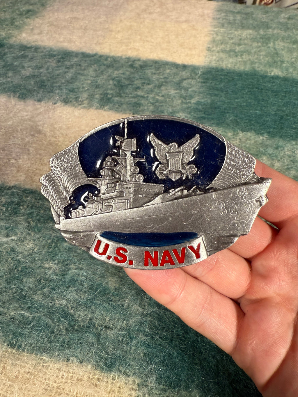 Vintage US Navy Belt Buckle