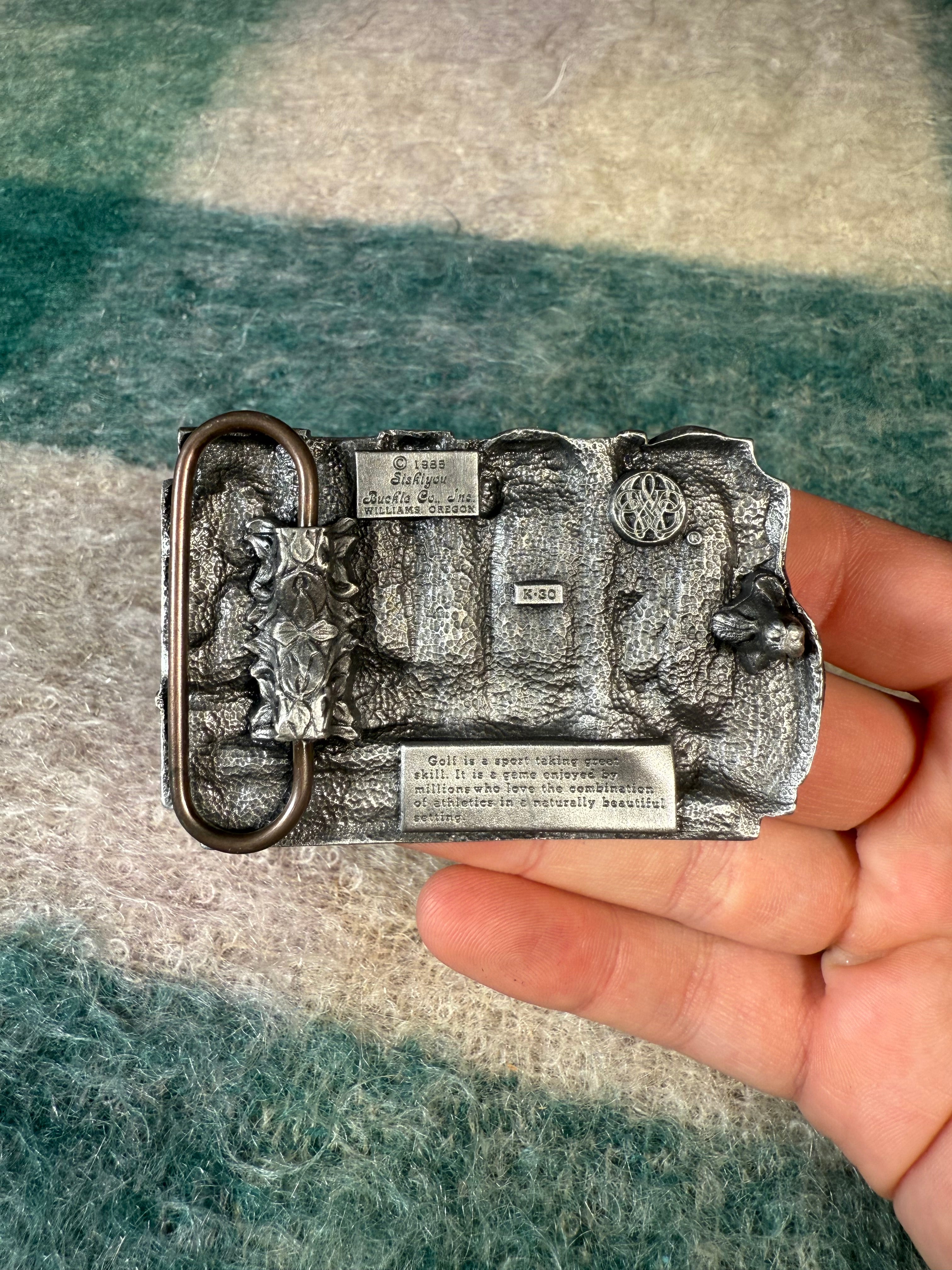 Vintage Gulf Multicolor Belt Buckle