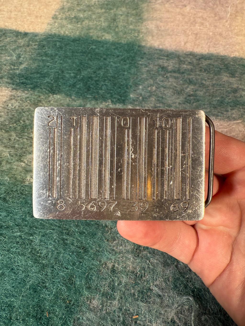 Vintage 2005 Barcode Belt Buckle