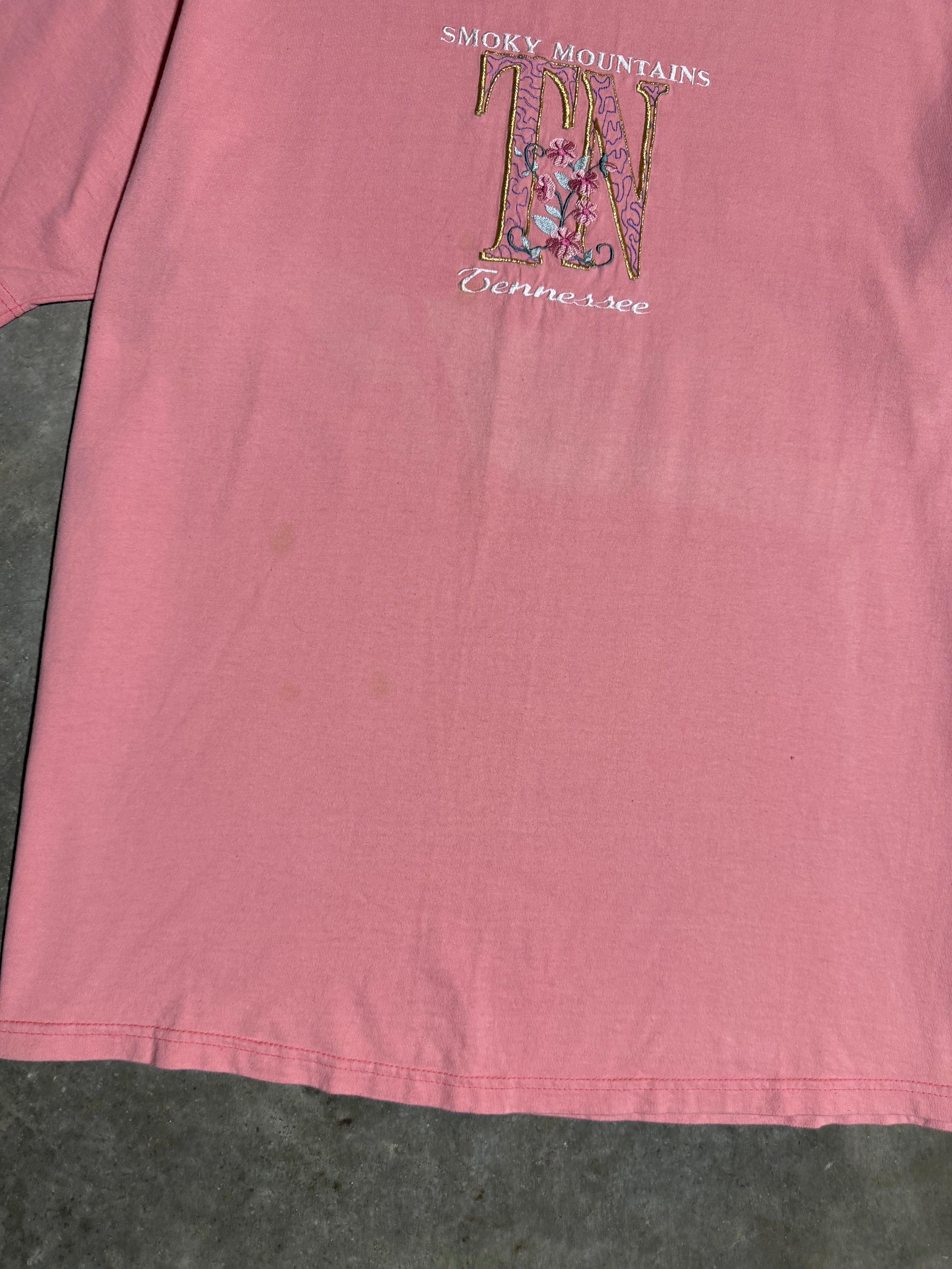 Vintage Embroidered Smokey Mountain Tennessee Tee (2XL)