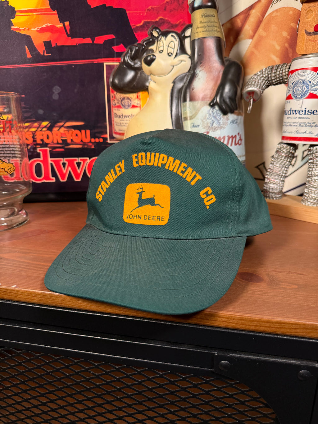 Vintage John Deere Stanley Equipment Co Snapback Hat