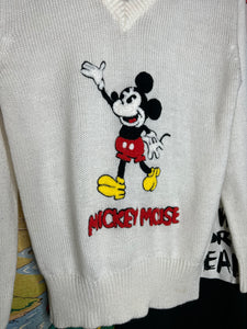 Vintage 80s Mickey Mouse Knit Sweater (WL)