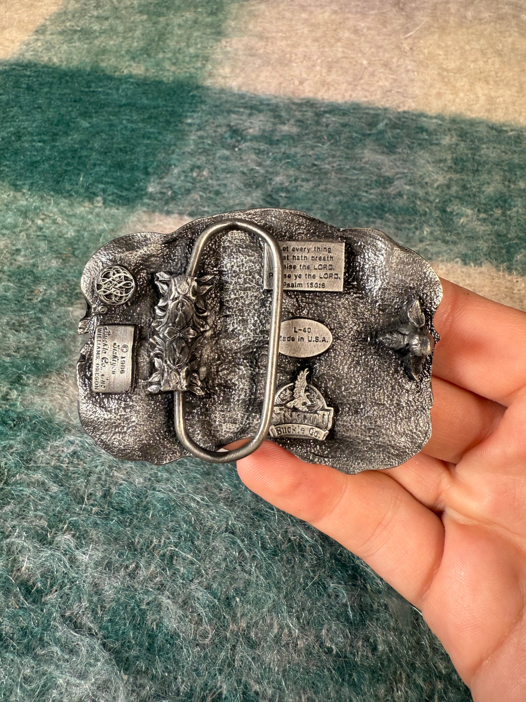Vintage Praise The Lord Belt Buckle
