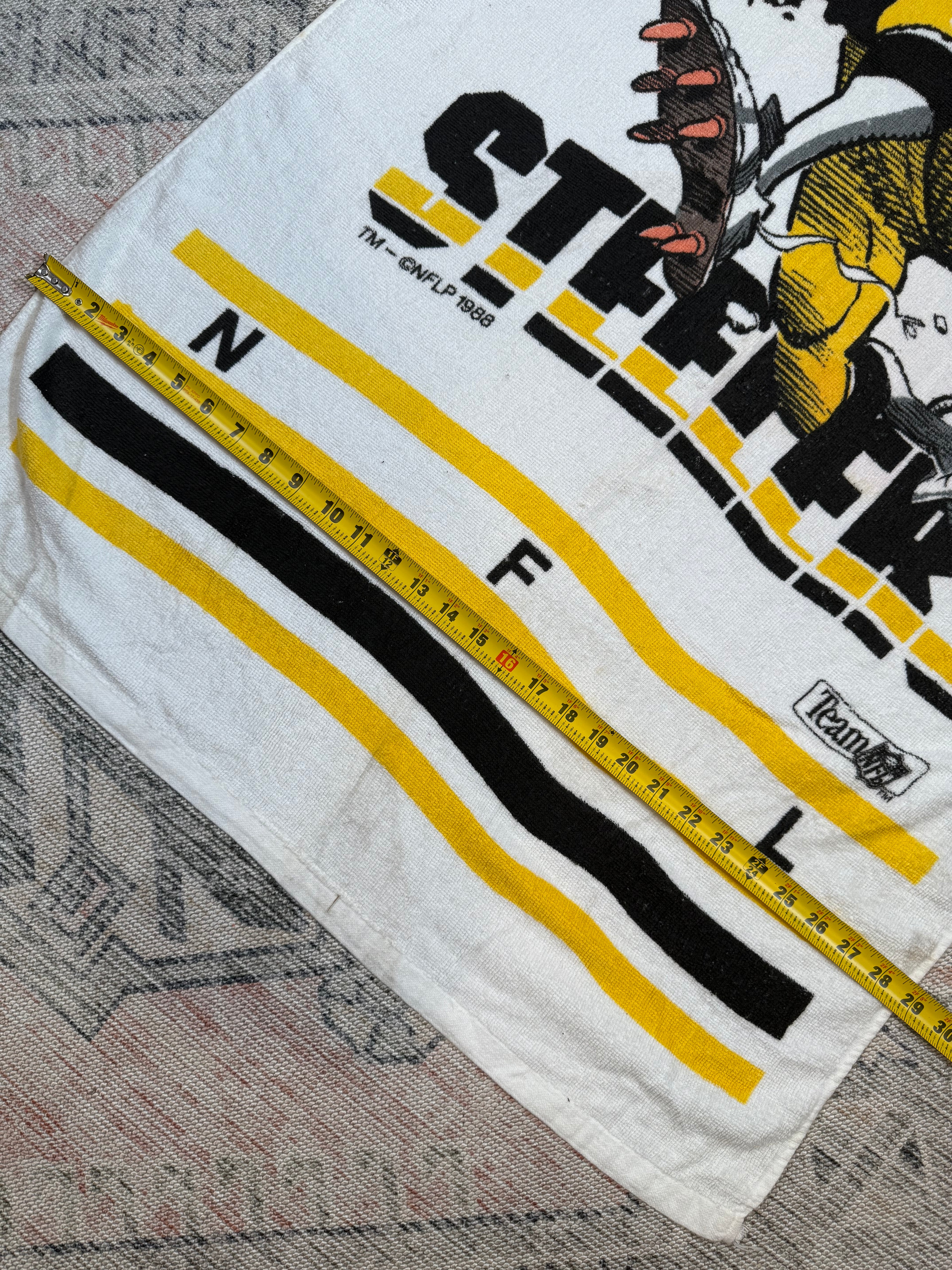 Vintage 1988 Jack Davis Pittsburgh Steelers Towel