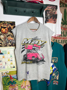 Vintage Ron May Sprint Car Cutoff Shirt (L/XL)