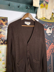 Vintage Brown Revere Sportswear Caridgan Knit Sweater (L)