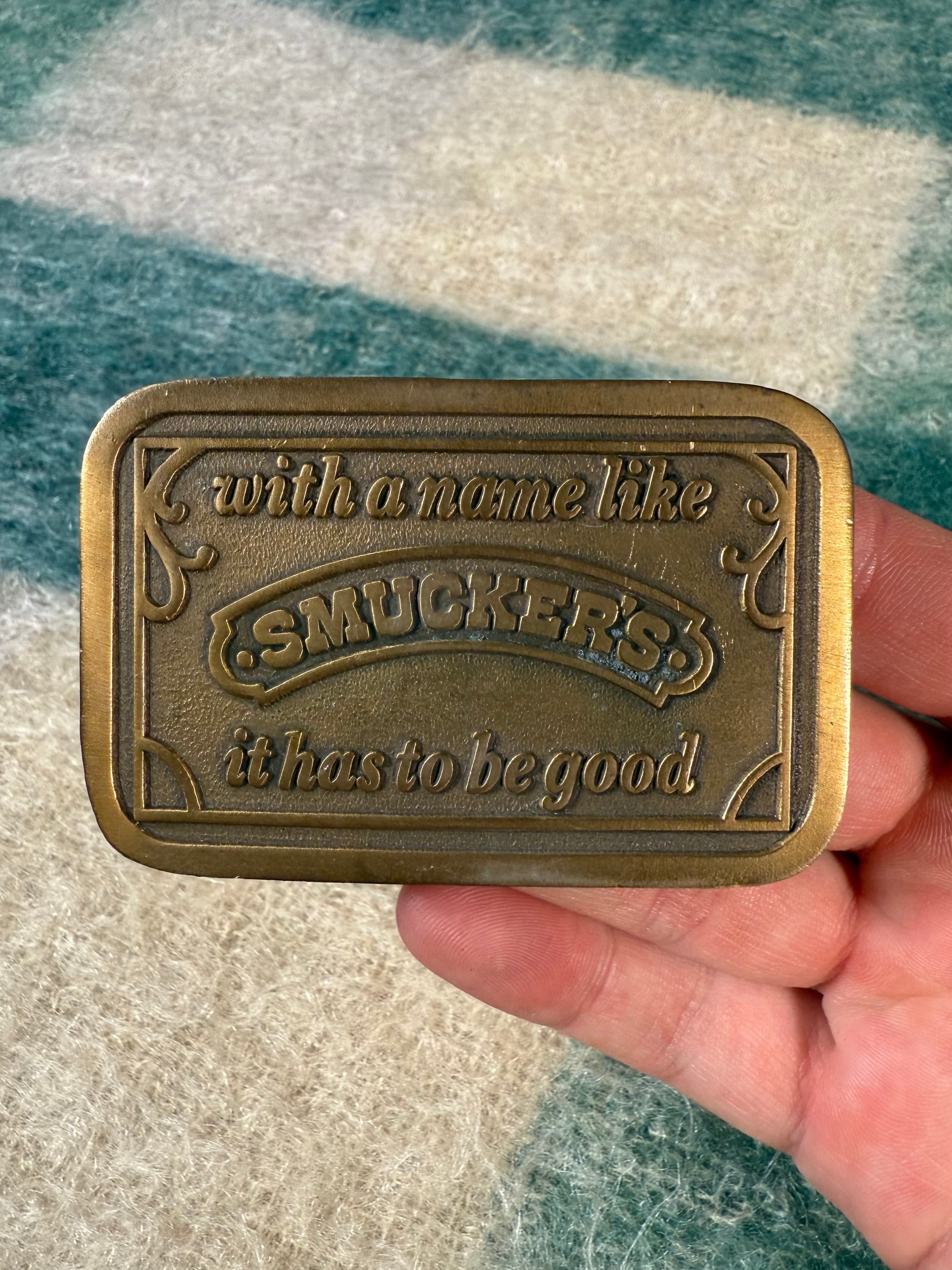 Vintage Smuckers Jelly Belt Buckle
