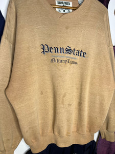 Vintage Distressed Tan Penn State Crewneck (XL)